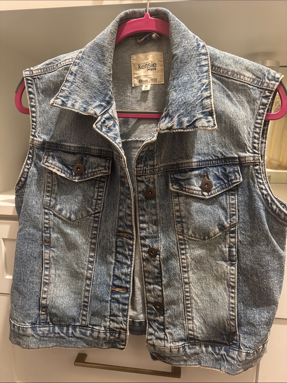 Kensie Denim Vest Sz M
